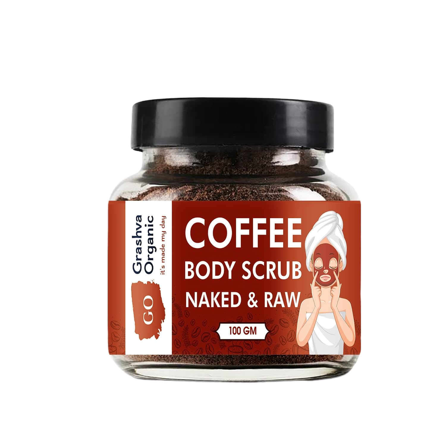 Coffee Body Scrub Naken & Raw (100gm) for Tan Removal | Creamy Body Scrub for Dry Skin | Exfoliating Scrub for Body for Women & Men - 200gm-image-35
