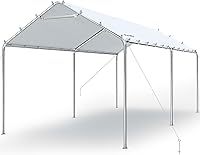 QUICTENT 10x20 Heavy Duty Carport Canopy Tent - Galvanized Steel Garage Shelter for Cars Boats, Waterproof UV-Resistant Roof, Easy Setup