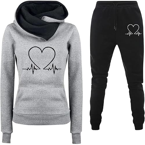 Women 2 Piece Outfits Sweatsuit Set 2023 Plus Size Tracksuit Outfits Hoodieds Pullover Sweatshirt Pants Tracksuit Set