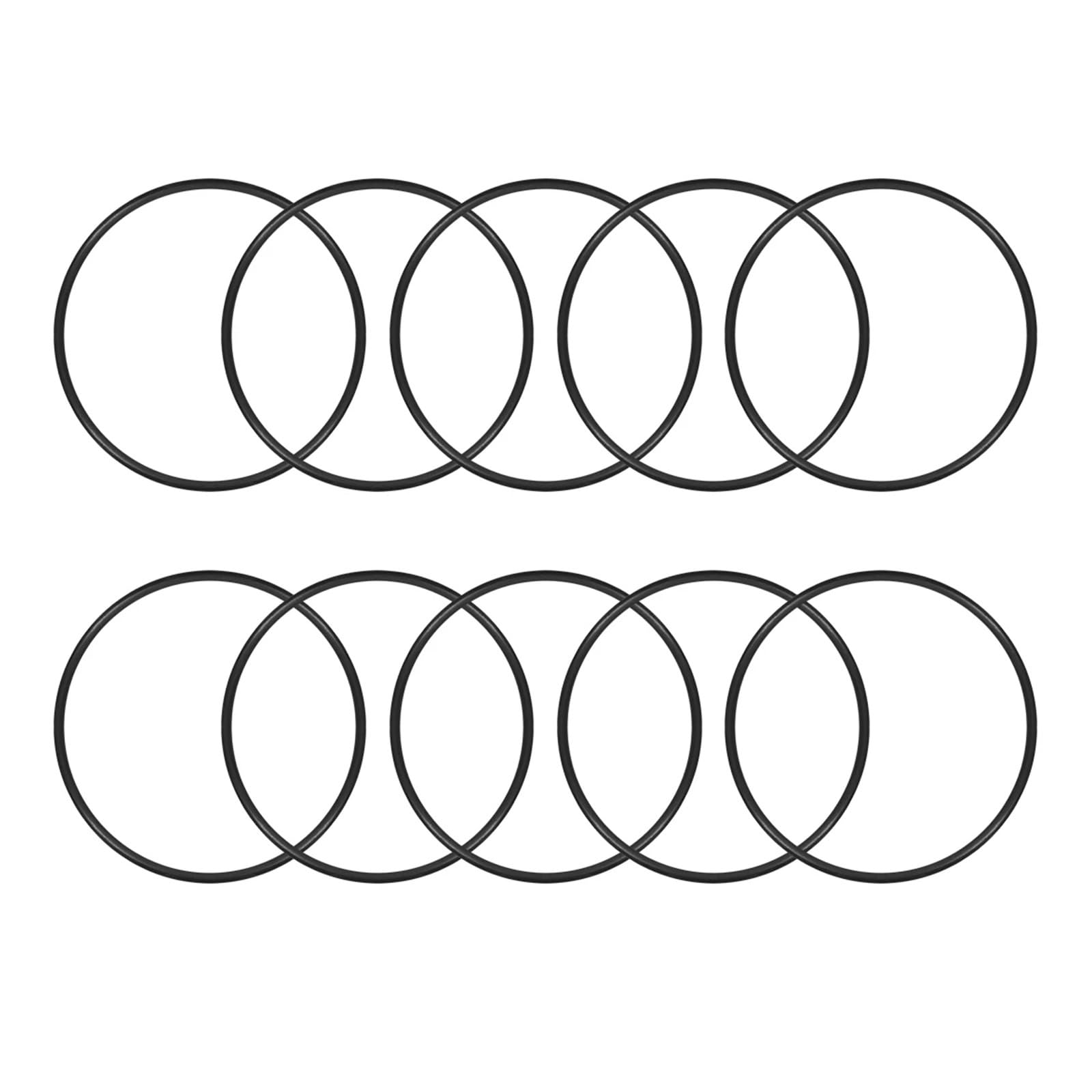Hardware Fittings 10pcs O Ring Seal Gasket Thickness CS 2mm OD 38~70mm Rubber O-Rings Rings Sealing Gaskets Oil Resistance Washer(34mm x 38mm x 2mm)