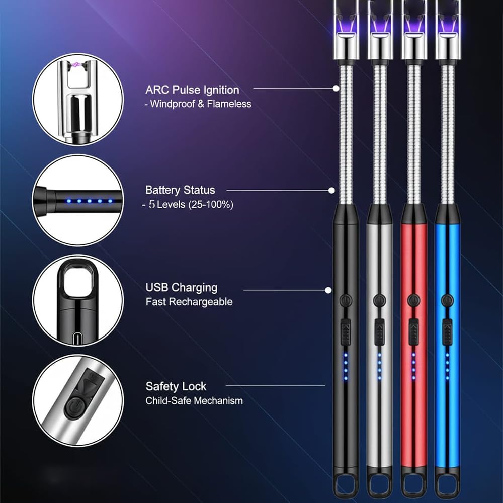 Rechargeable Electric Gas Lighter - Flameless & Windproof -2 Rechargeable Electric Gas Lighter - Flameless & Windproof -2