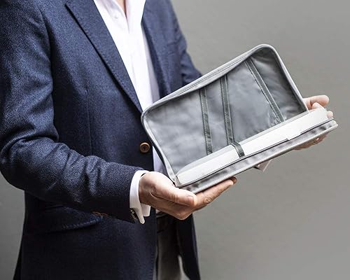 Miniatura 8 de LeanTravel Pastillero organizador para viajes con cartera de pasaporte, color gris, tamaño extra grande para viajes de 7 a 28 días