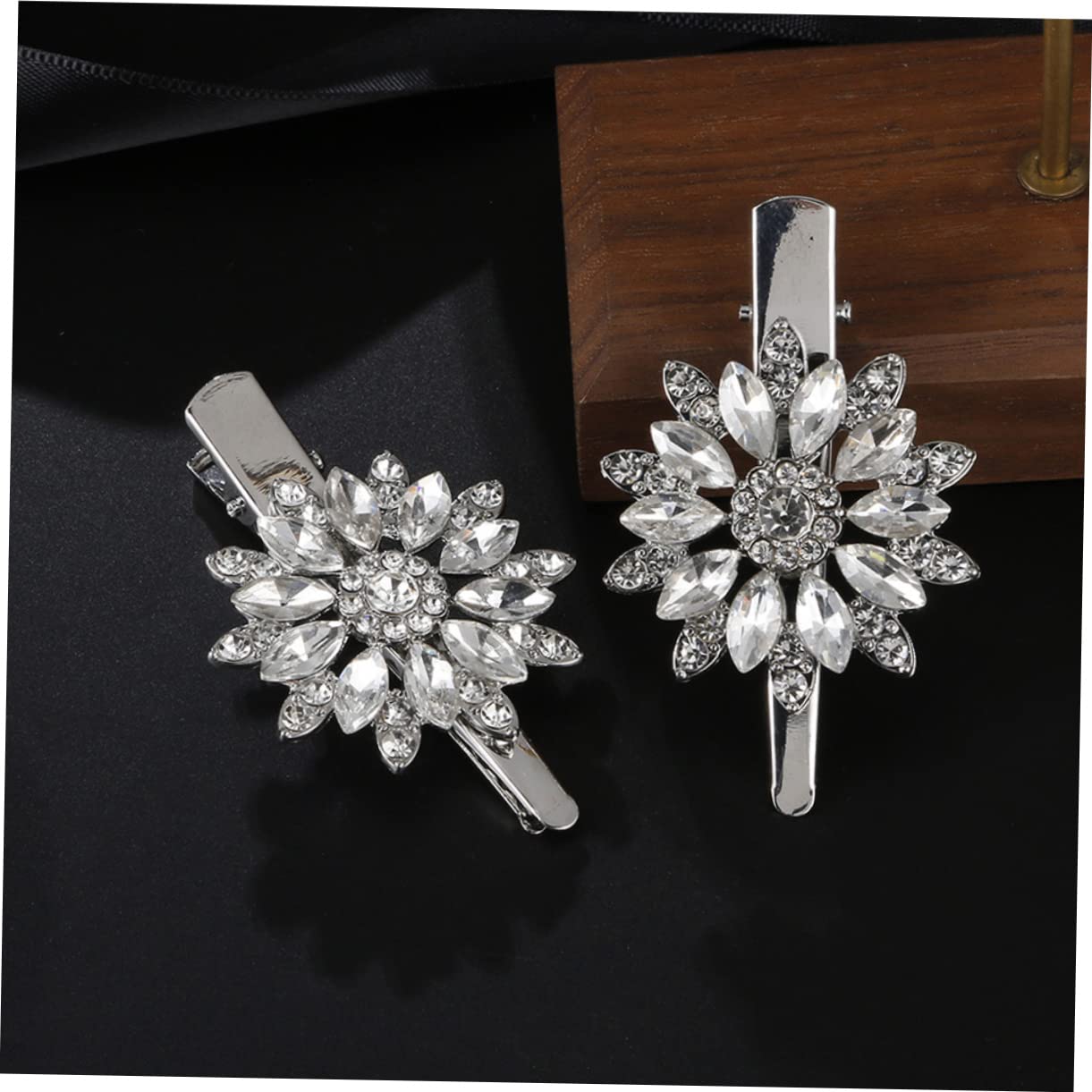 minkissy 10piezas Clip De Pelo De Diseño De y Rhinestone Horquillas De Metal Duckbill Para Mujeres y Accesorios Elegantes Para Peinados y