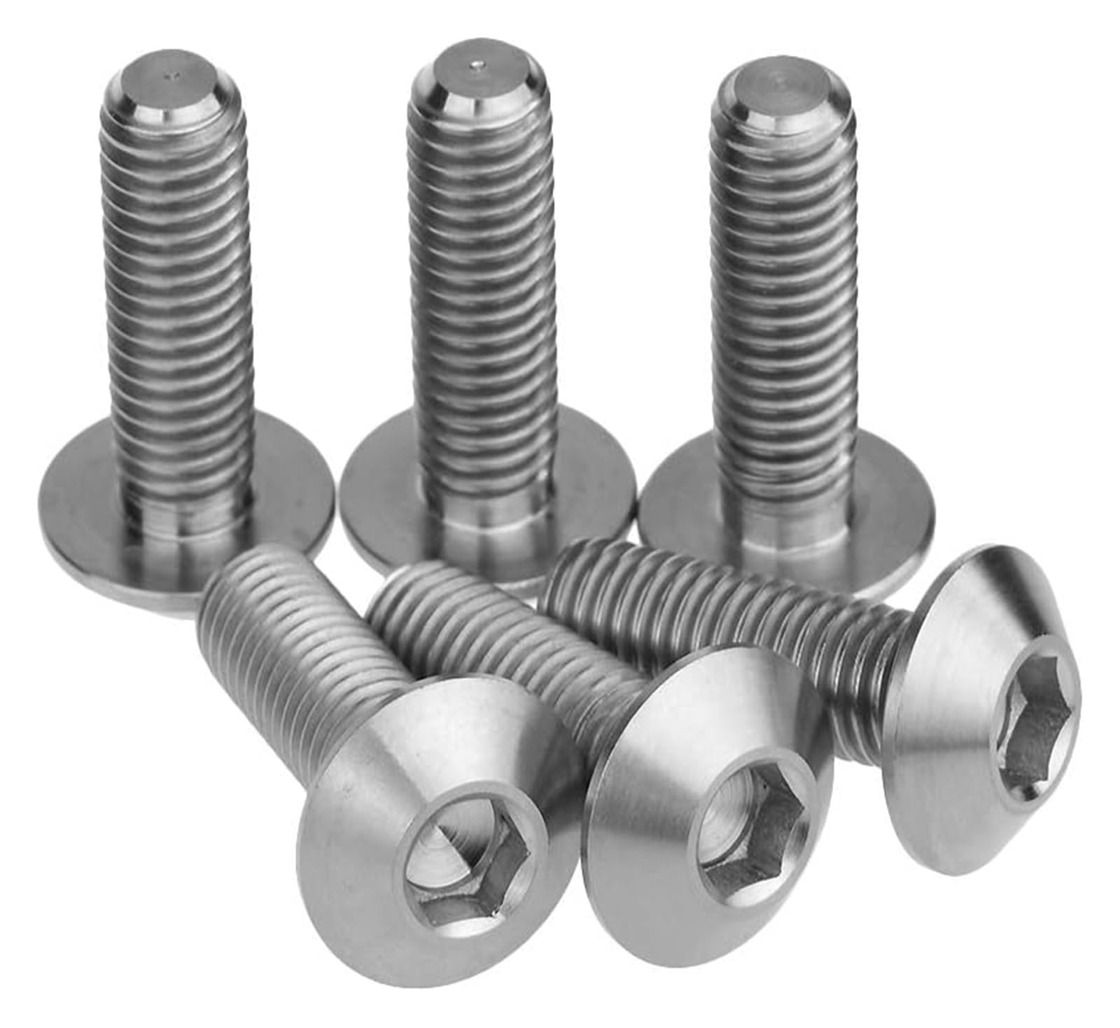 DWAMMEBRS Bolt M8x25mm Allen Head Screws Motorcycle Disc Brake Pack Of 6(Titanium)