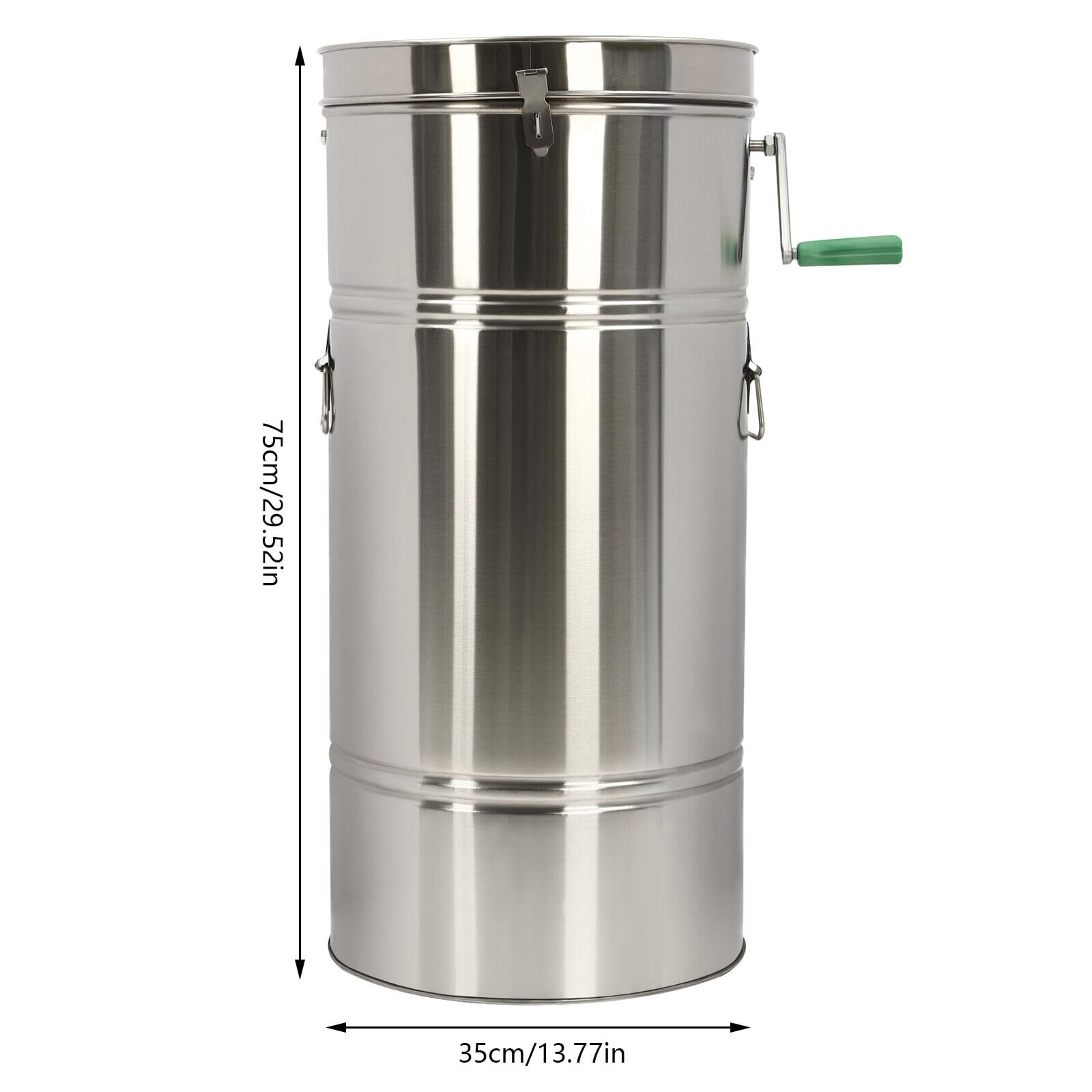 centrifuga manuale per miele in acciaio inox, 2 nido d'ape, 49 x 25,5 cm, accessorio per apicoltori e apicoltori professionali
