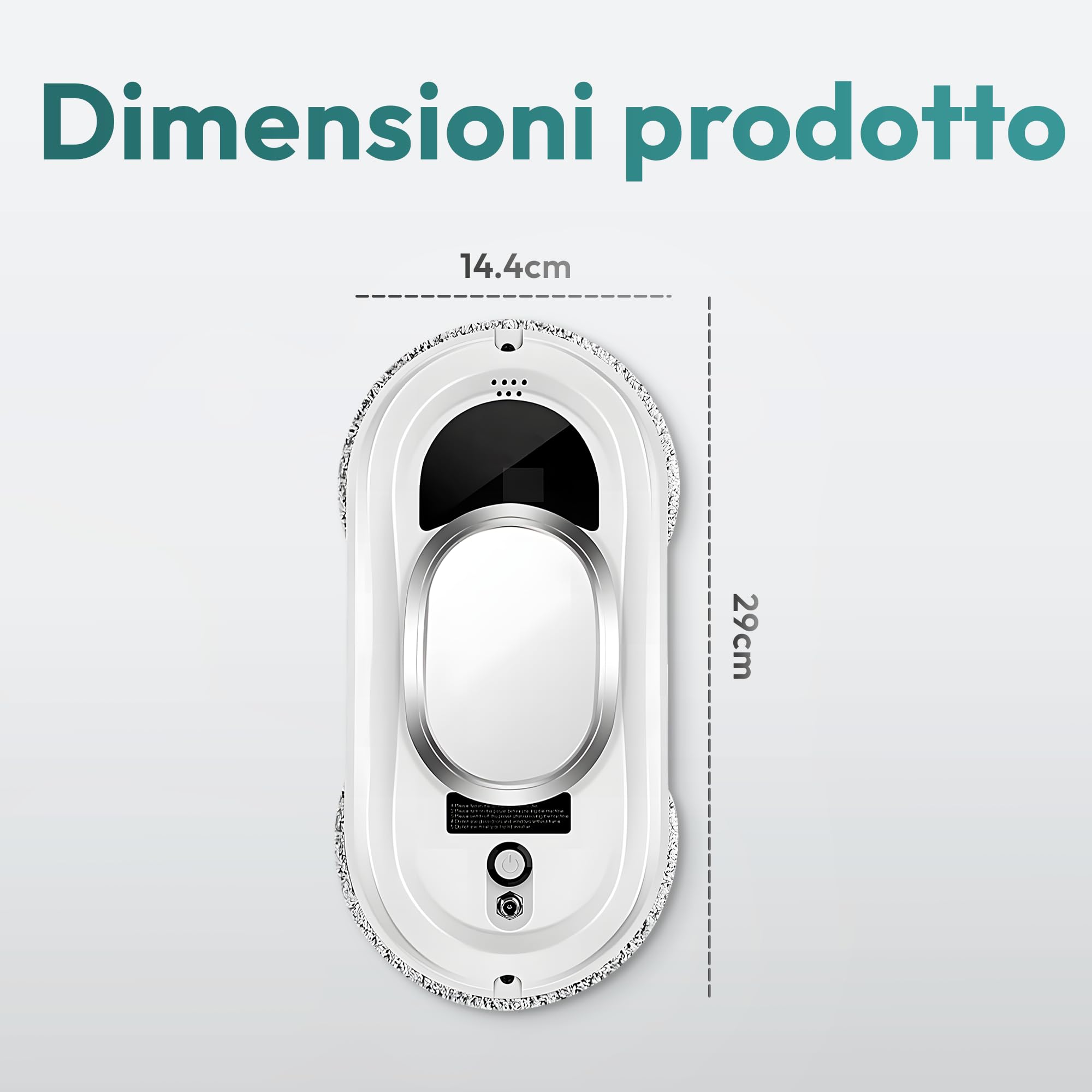 JUPPLIES Robot Lavavetri Elettrico 90W con Aspirazione 5600Pa – Lava Vetri Automatico per Finestre con 3 Modalità, Batteria di Emergenza, Telecomando e Sistema Anticaduta – Silenzioso, 4min/m²