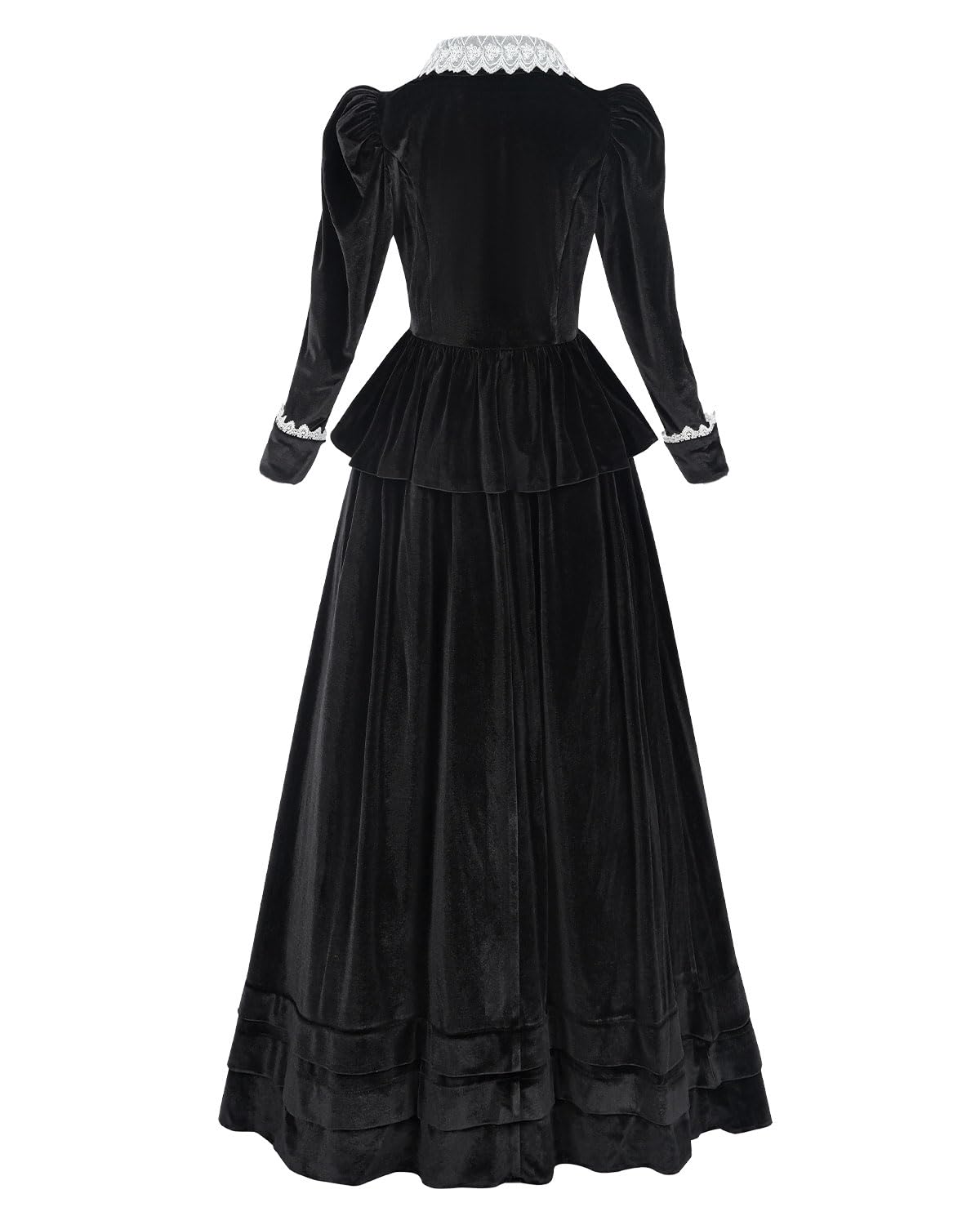Viktorianische Kleid Kostüm Abendkleid Vintage A-Linie Rock Hochzeitsgäste