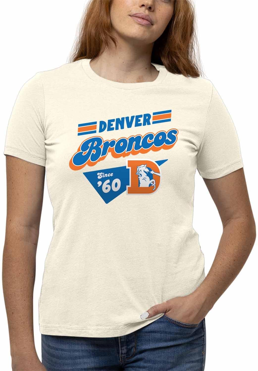 Team Fan Apparel NFL Womens Vintage Charm Tag-Less Soft T-Shirt, Ladies Football Tee, Officially Licensed