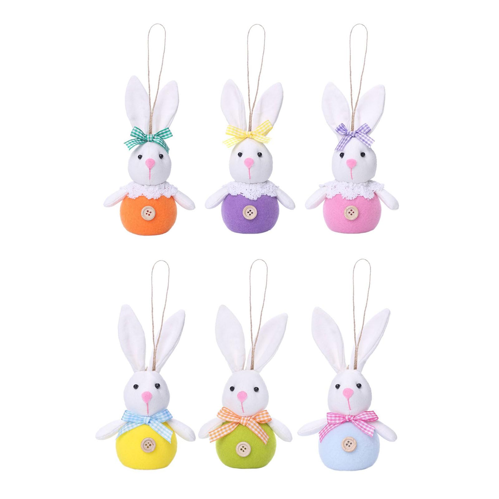 Elnwnnkc Figurine Hangings Statue Pendants for Party Decors and Gift Lovely 6PCS Easter Gift