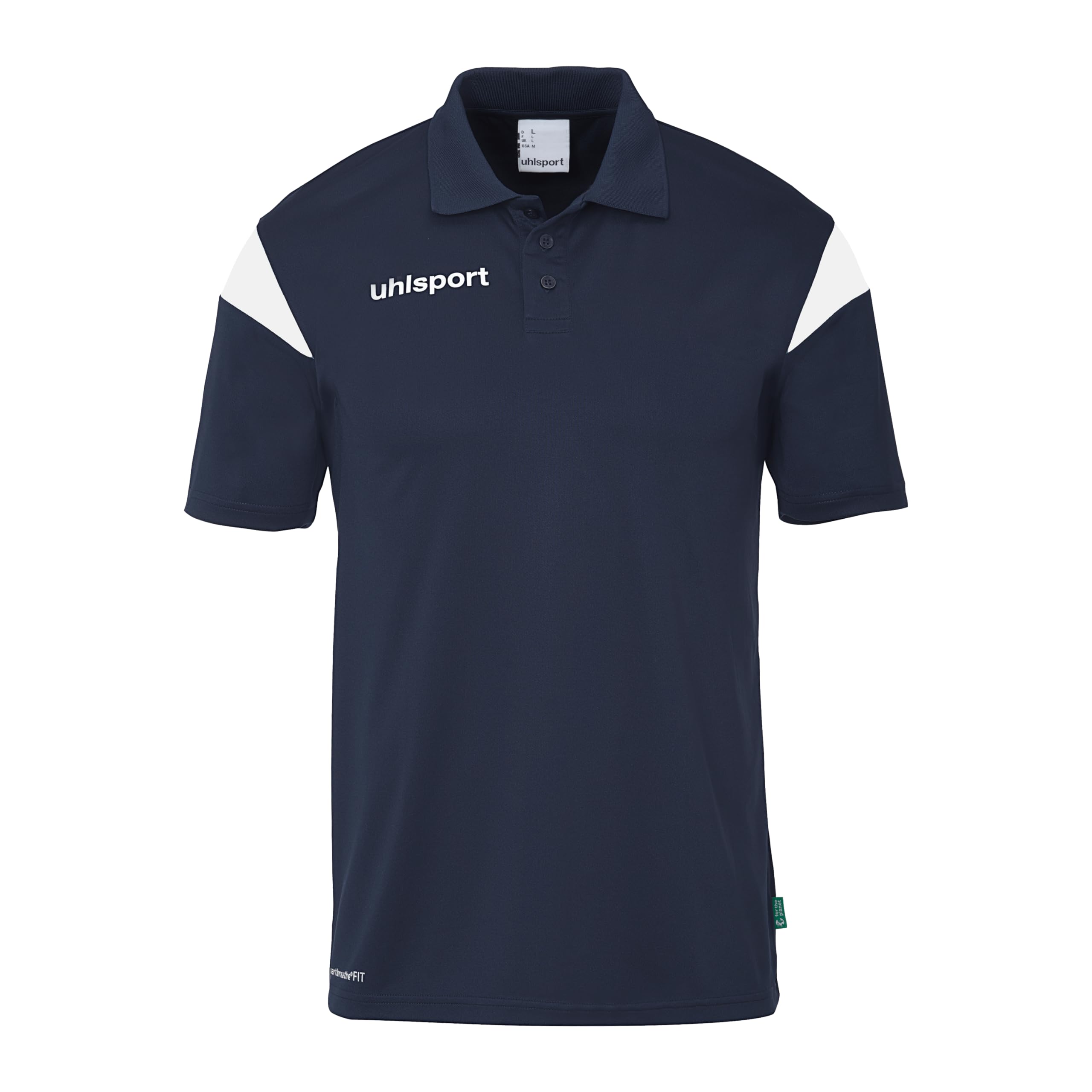 uhlsport Squad 27 Polo Shirt – Polo Shirt Men, Women and Children – T-Shirt with Polo Collar, Marine/White, S