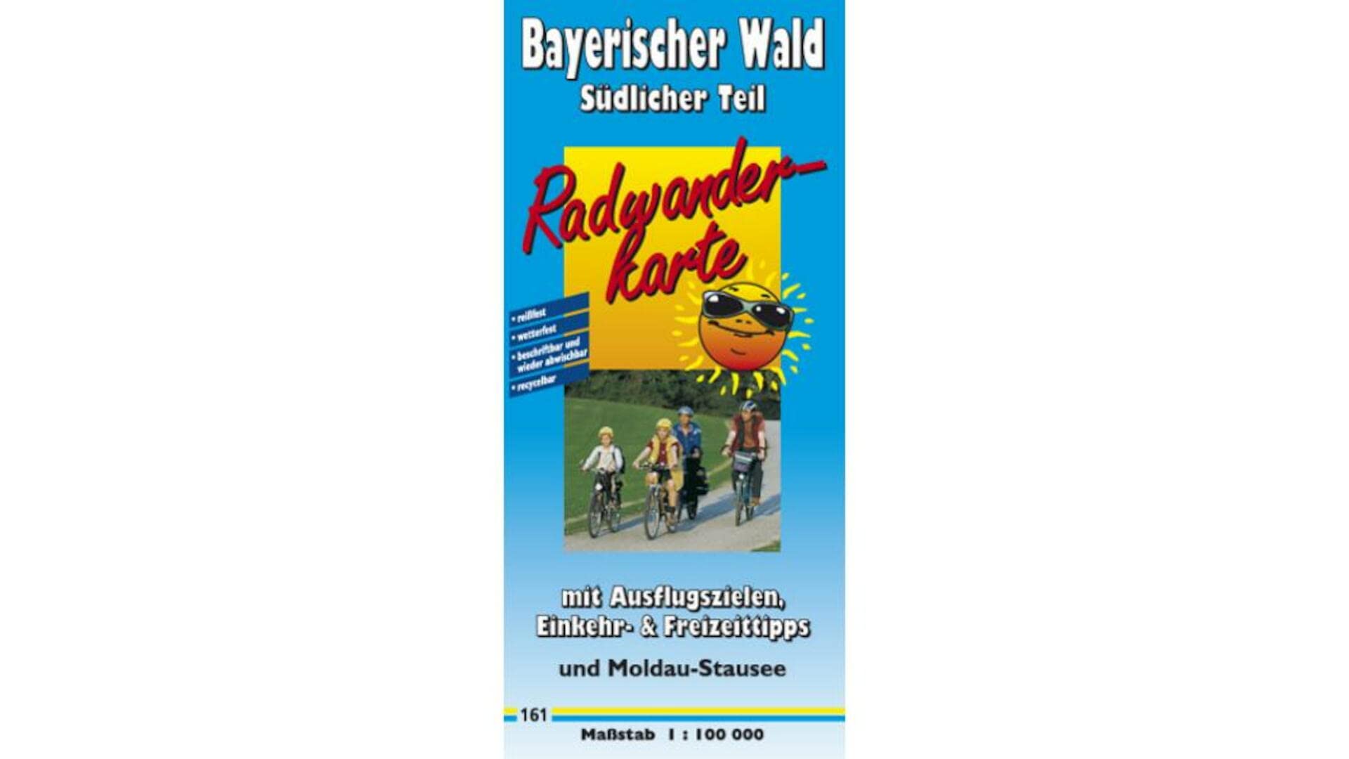 Bayerischer Wald (Südlicher Teil): Radwanderkarte mit Ausflugszielen, Einkehr- & Freizeittipps, mit Moldau-Stausee, reißfest, wetterfest, abwischbar, GPS-genau, 1:100000. (Radkarte / RK)