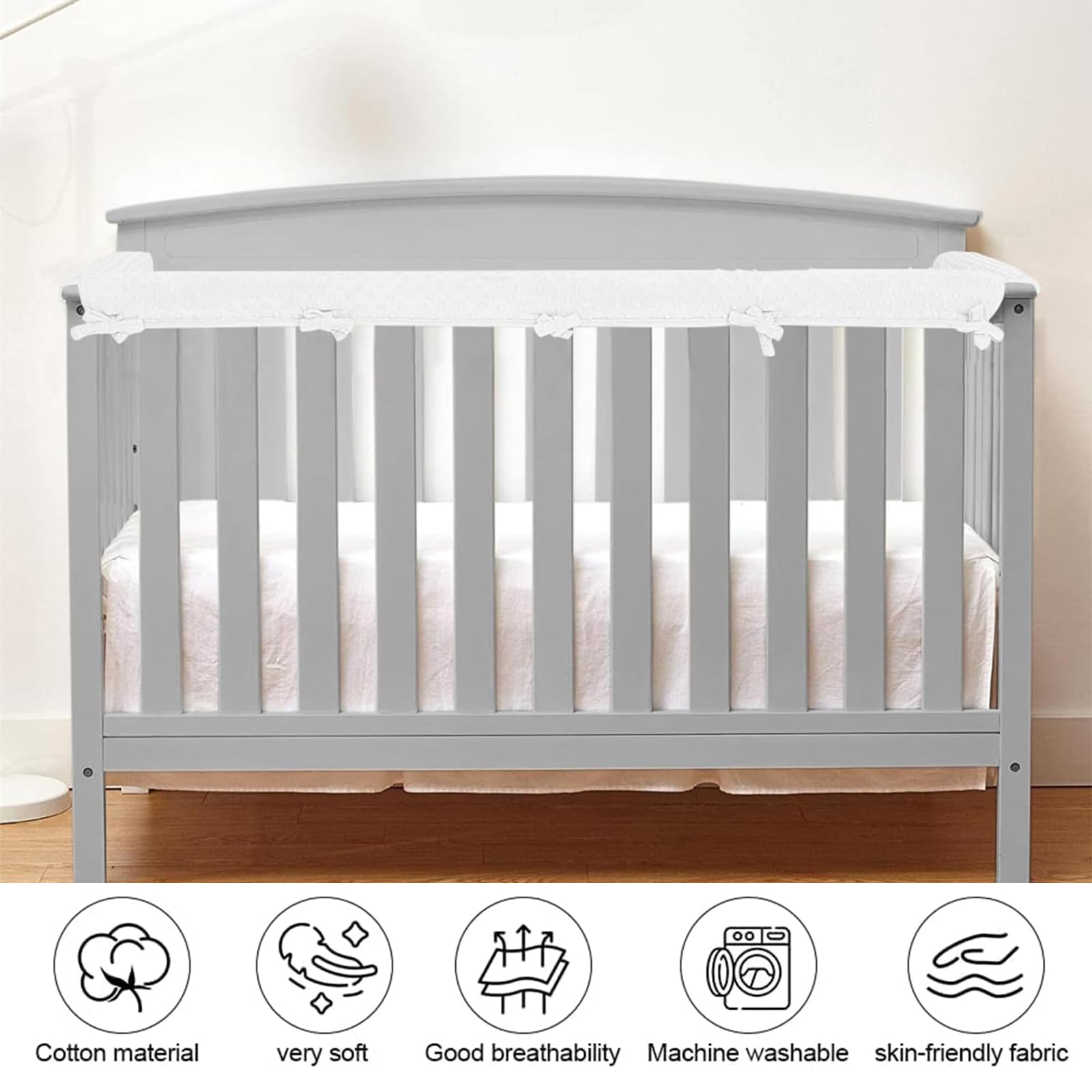 MeYuxg Lot de 3 bordures de lit pour bébé - Protection de bord de lit - 128 x 18 cm - 68 x 18 cm - Protection des bords de lit - Sur les côtés et les rails avant - Protection contre les chutes pour