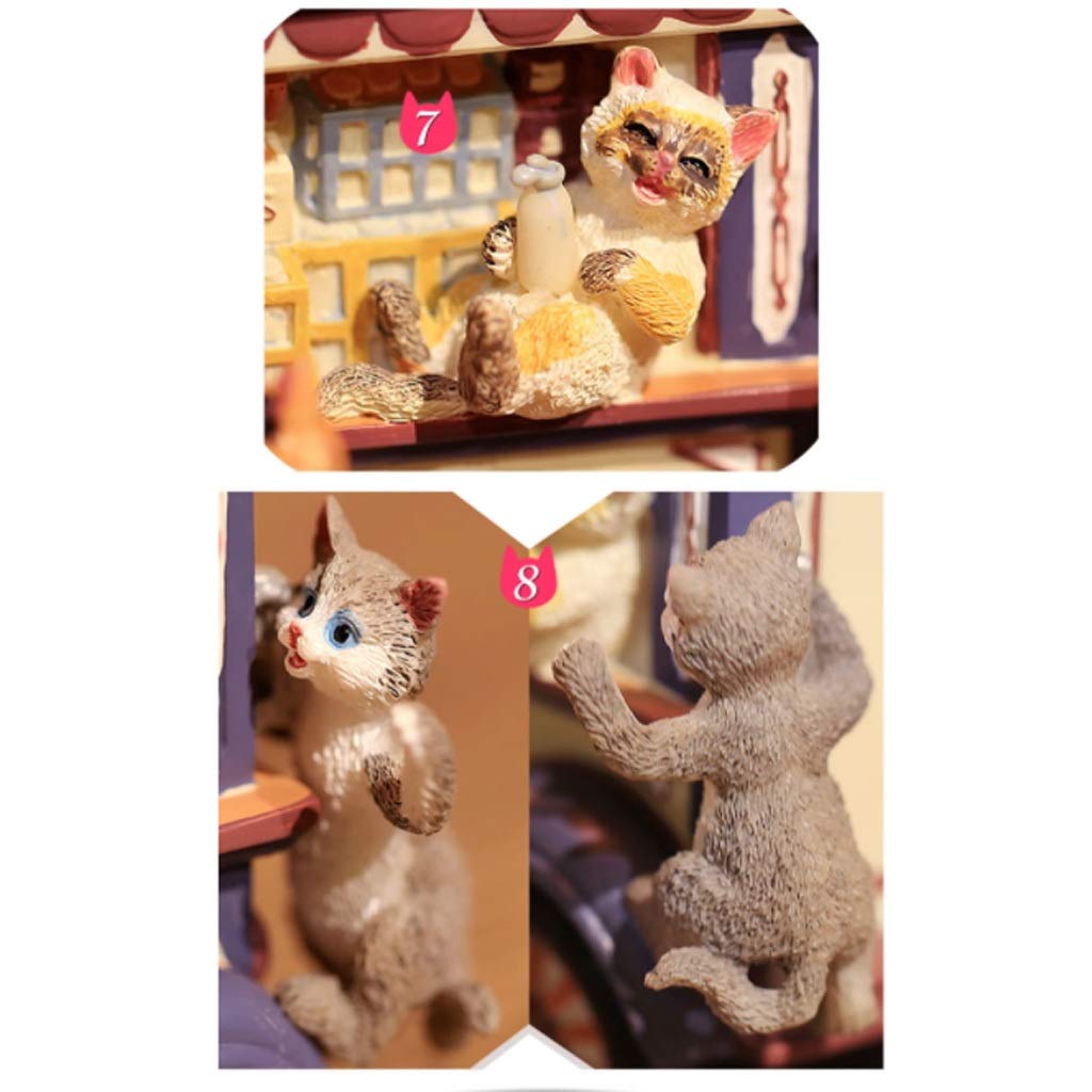 Boîte À Musique Cadeau De Noël Boîte musicale mignonne, boîte musicale de chat, boîtes de musique de chariot de lait, boîte de musique en résine, boîte de musique rétro, boîte de musique de décoration
