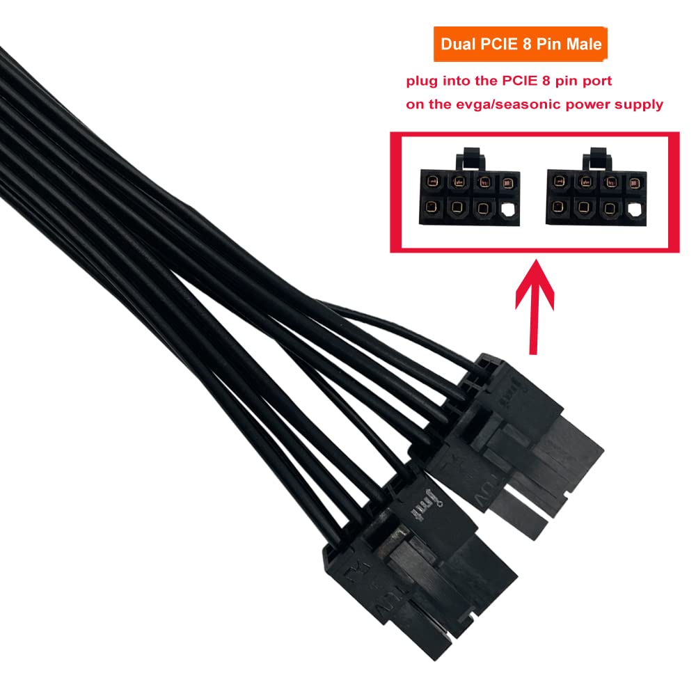 Amazon.com: YEZriler 12VHPWR Cable for EVGA Seasonic PSUs, 16 Pin