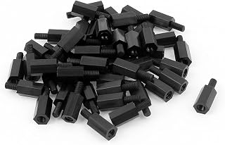 uxcell a15060200ux0456 M3 10+6mm Male Female Thread Nylon Hex Standoff Spacer Pillar (Pack of 50)