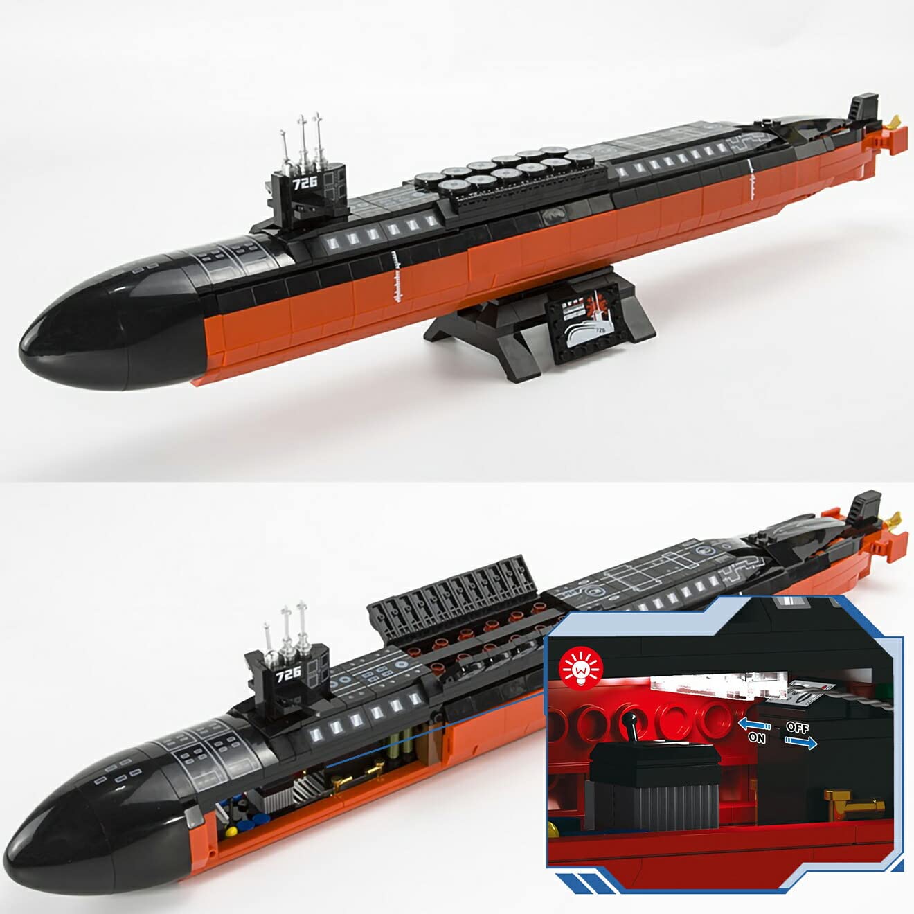Amazon | AFM オハイオ級原子力潜水艦 1003Blocks | プラモデル 通販