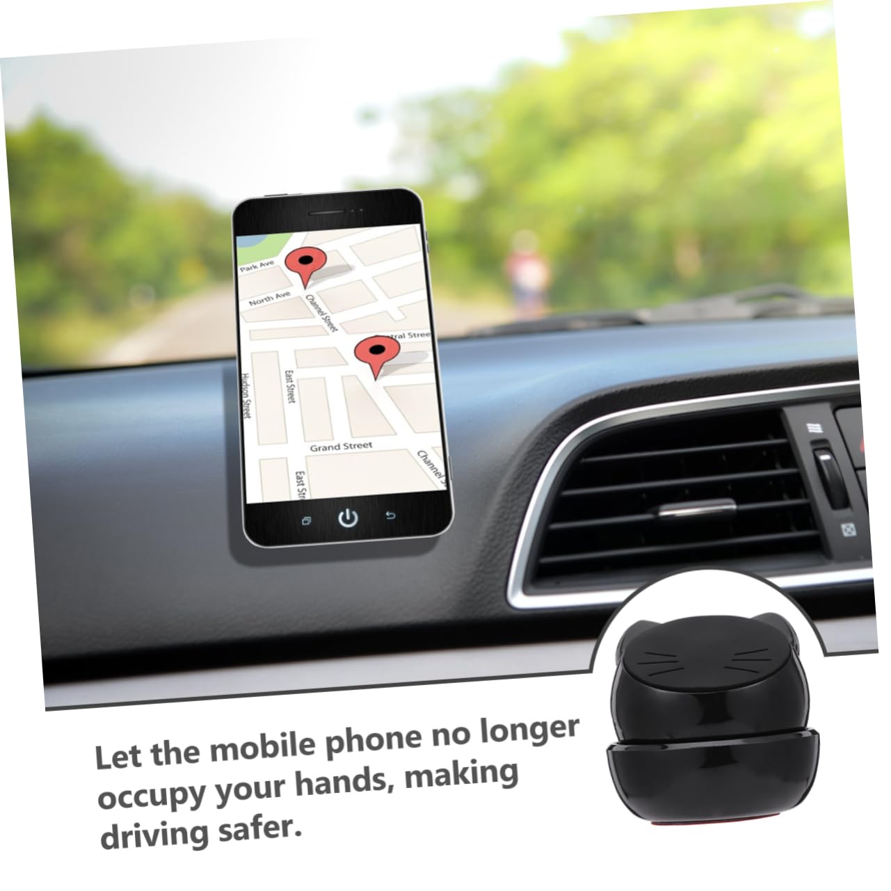 ULTECHNOVO 3pezzi Supporto Magnetico Per Smartphone Da Auto Supporto Con Ventosa Per Dashboard e Parabrezza Stabilità e Facilità Uso Compatibile Con Tutti Telefoni Mobilitá