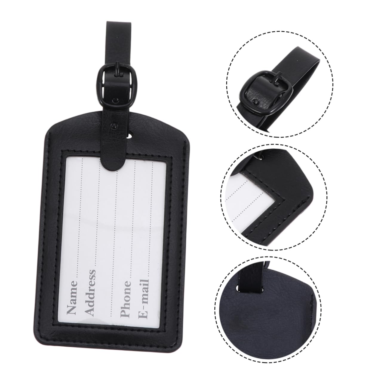 LIFKOME 3 Sets Gepäckanhänger Aus Leder Mit Verstellbarem Verschluss Pu-kofferetiketten Zur Einfachen Identifizierung 5 Stück * 3