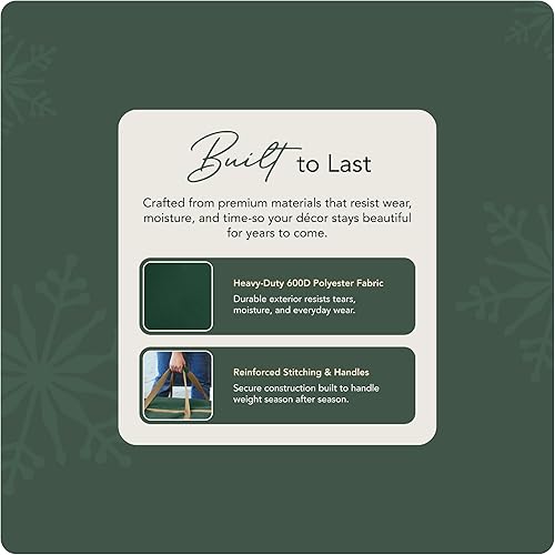 Miniatura 5 de Covermates Keepsakes - Bolsa de almacenamiento para guirnaldas tipo morral - Poliéster duradero, asas reforzadas, para guirnaldas de hasta 25 pies