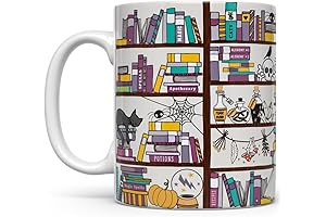 Halloween Spooky Book Library Gothic Coffee Mug