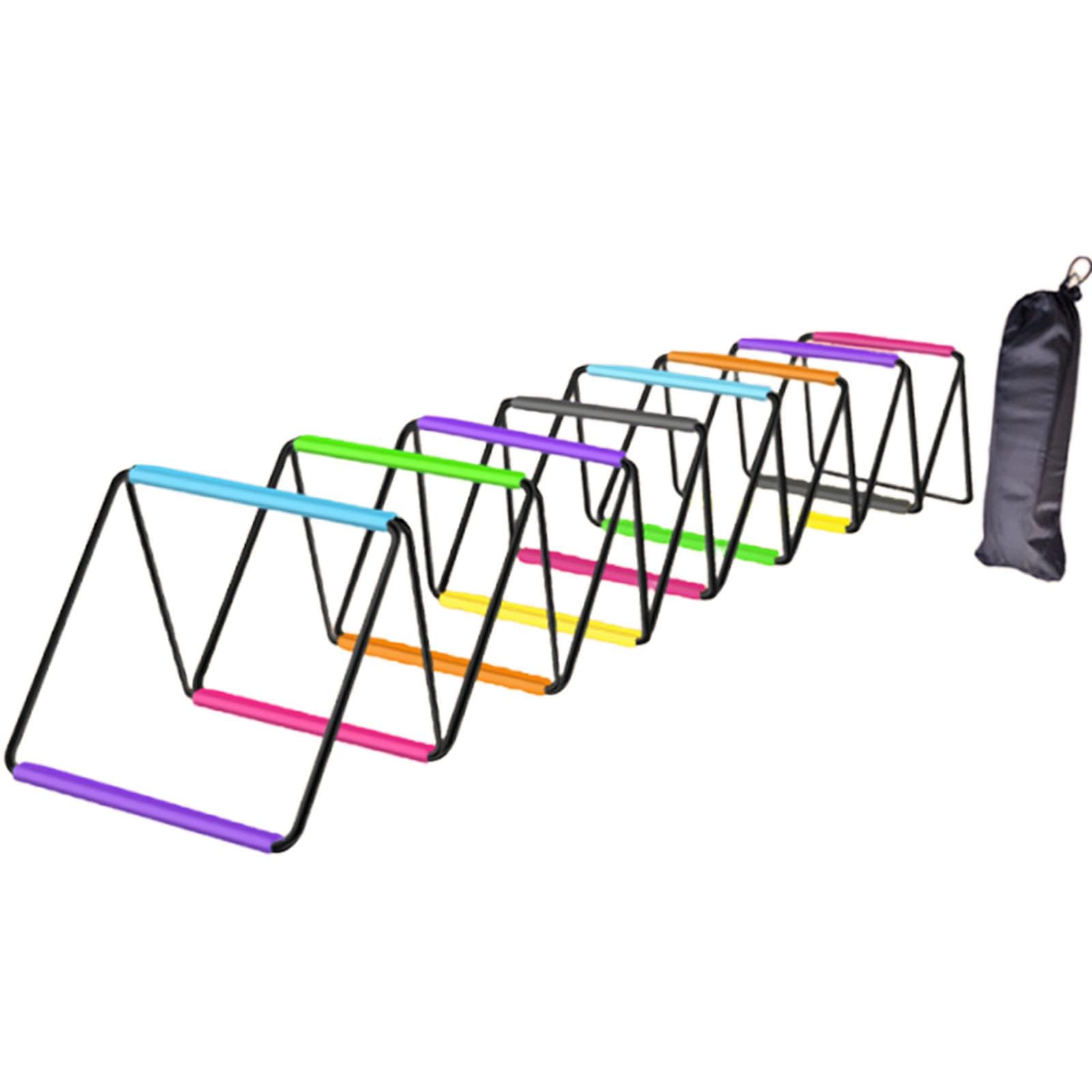 Agility Ladder con Estructura de Acero Y Correa Trenzada Escalera Multifuncional para Desarrollar Agilidad Velocidad Y Coordinación Diseño Compacto Fá