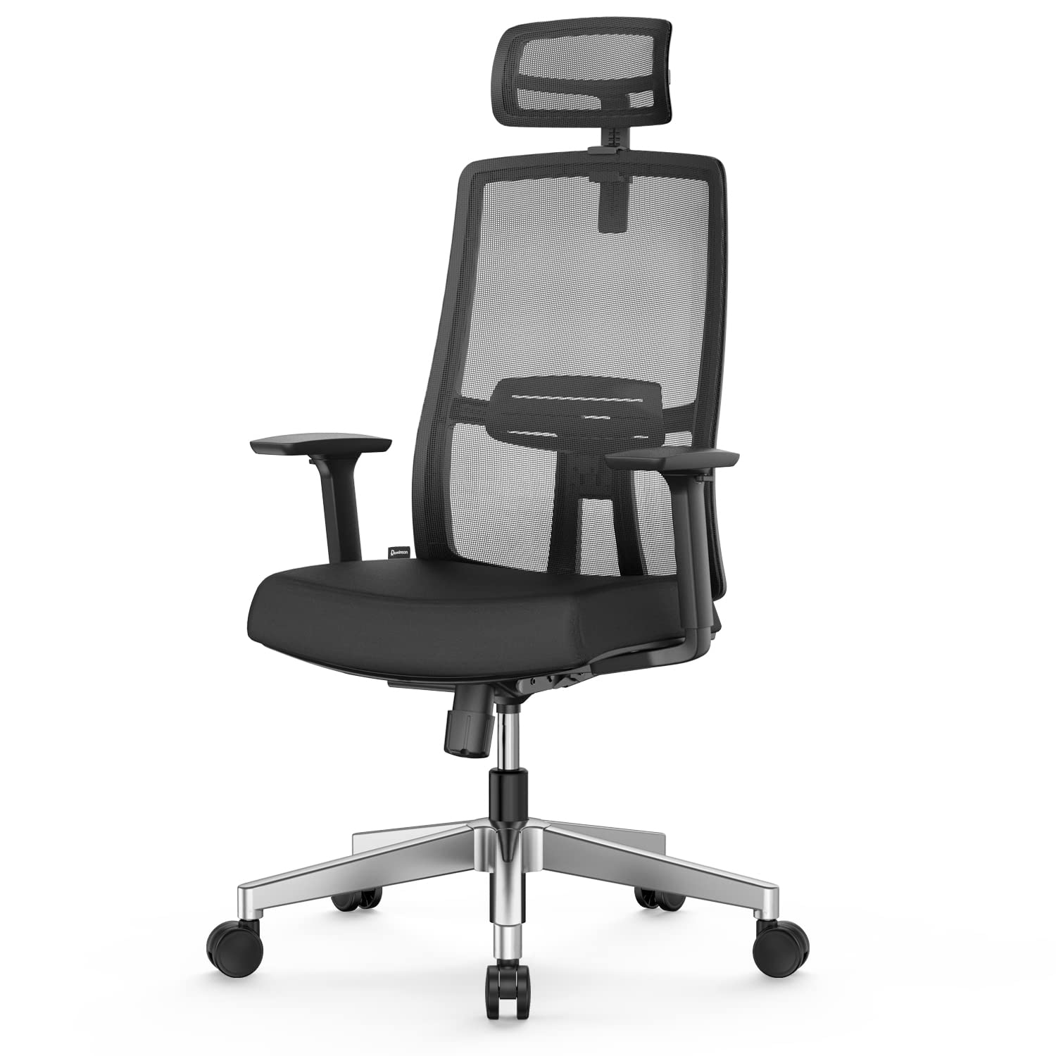 Duwinson Ergonomic Mesh Home Office Chair With Back Support, 3-Way Adjustment Armrest, Executive Desk Chair with Reclining Adjustment, Adjustable Headrest