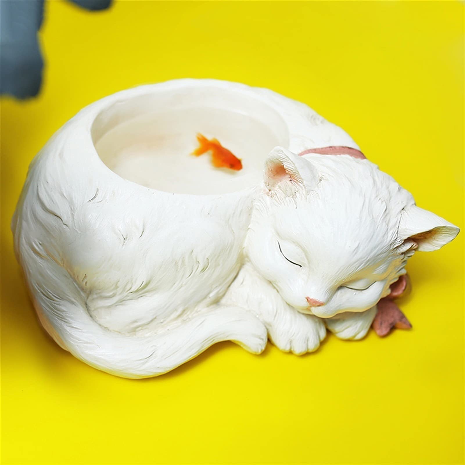 Biały Kociak, Figurka Małego Kota, Żywiczne Doniczki Do Sukulentów, Hydroponiczne Wazony Na Biurko, Doniczka Do Uprawy Roślin, Bonsai, Kaktus