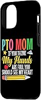 Vista 2 de Funda para iPhone 15 para padres y maestros, accesorios para mamá, PTO Mama