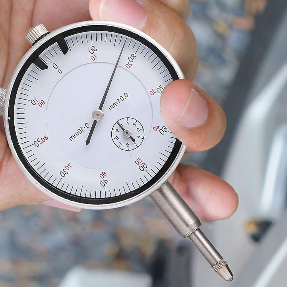 Comparatore Centesimale Professionale 0-10 mm Risoluzione 0.01 mm Base Magnetica