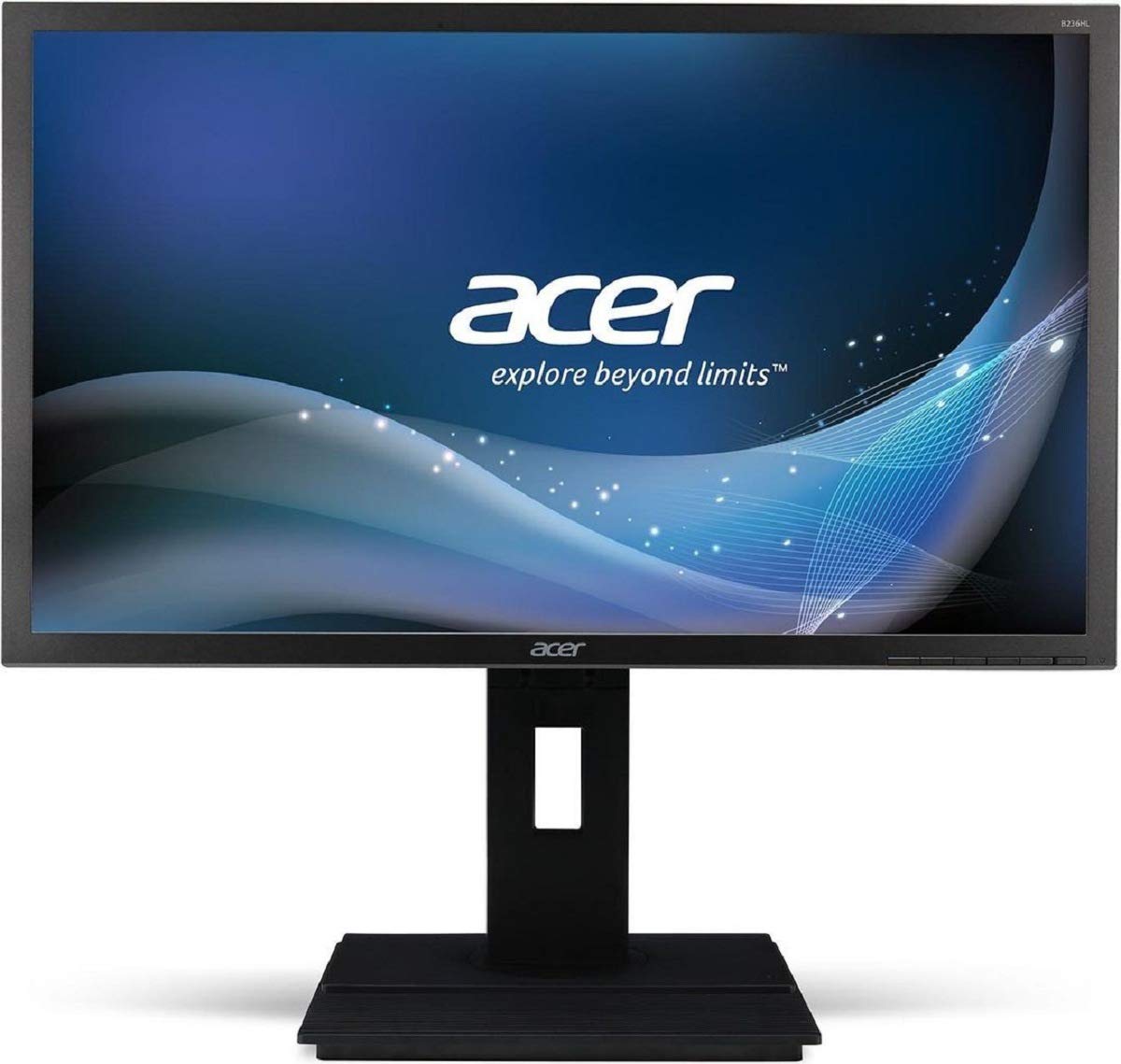 acer B246HLYMDR Monitor da 24", Display Full HD (1920 x 1080), 60Hz, Contrasto 100M:1, Luminosità 250 cd/m², Tempo Risposta 5 ms, VGA, DVI, Speaker Integrati, Pivot, Regolazione di Altezza