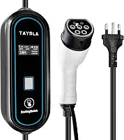 Phantom Portátil Carregador Carro Eletrico EV 3,5KW 8A 10A 13A 16A Tipo 2 3.5M Cabo De Com Tela LED WallBox Plug BR Para Carro BYD Nissan Volvo Acessorios Veiculos