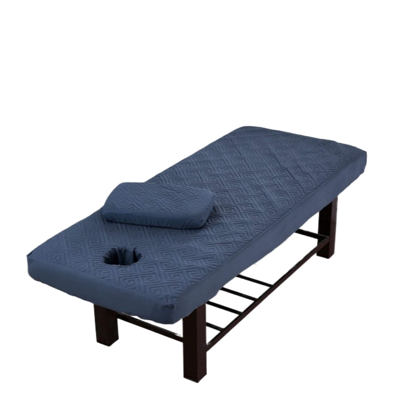 Sabanas Camilla Masaje Sábana ajustable antideslizante for salón de belleza, mesa masaje, antipolvo, funda for cama SPA, colcha con almohada(Peacock blue,60x180)