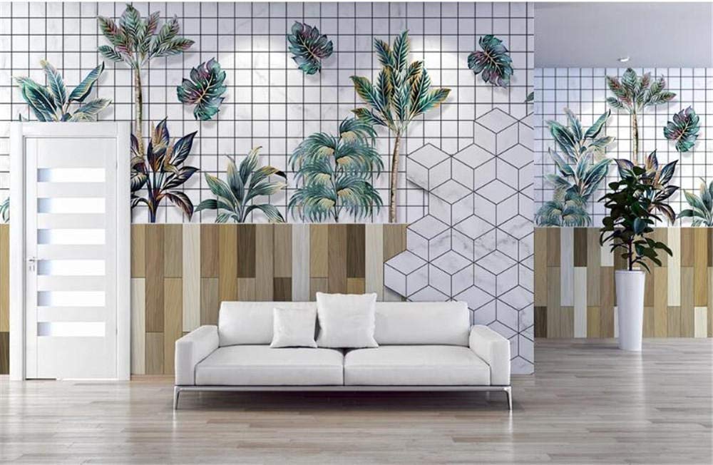Papier peint personnalisé noir et blanc 250x175 cm pour décoration murale de salon