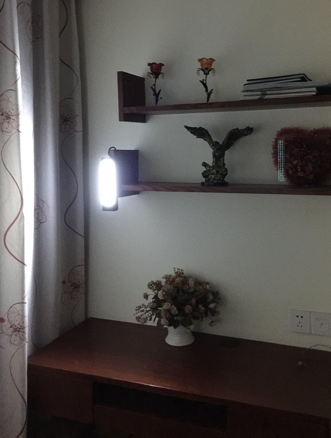 Luce magnetica con gancio sospeso, 72 LED ultra luminosa luce di lavoro lampade di ispezione portatili torce per il campeggio, la casa, soffitta, fai da te, laboratorio, pesca (nero, 4 confezione)