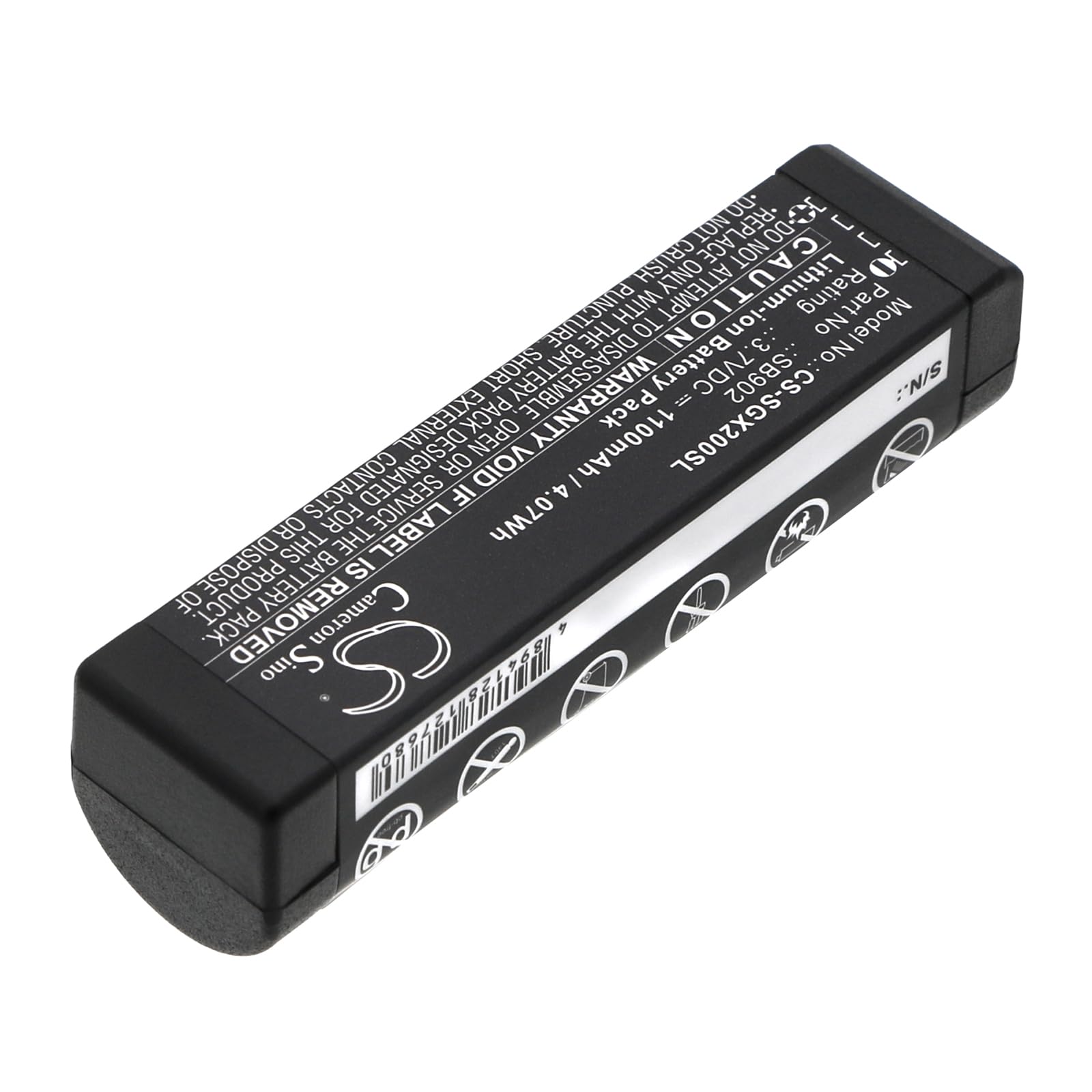 TECHTEK Batterie 1100mAh Compatible avec [Shure] GLX-D Digital Wireless Systems, GLXD, GLXD1, GLXD2, MXW2 remplace SB902, SB902A FBA