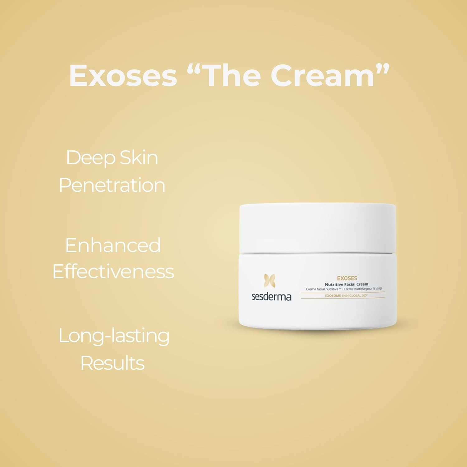 Sesderma EXOSES Cream – Daily Moisturizer with Cosmetic-Grade Exosomes – Nourishing Formula for Radiant & Smoother-Looking Skin – Suitable for Most Skin Types – 1.7 fl oz - Image 3