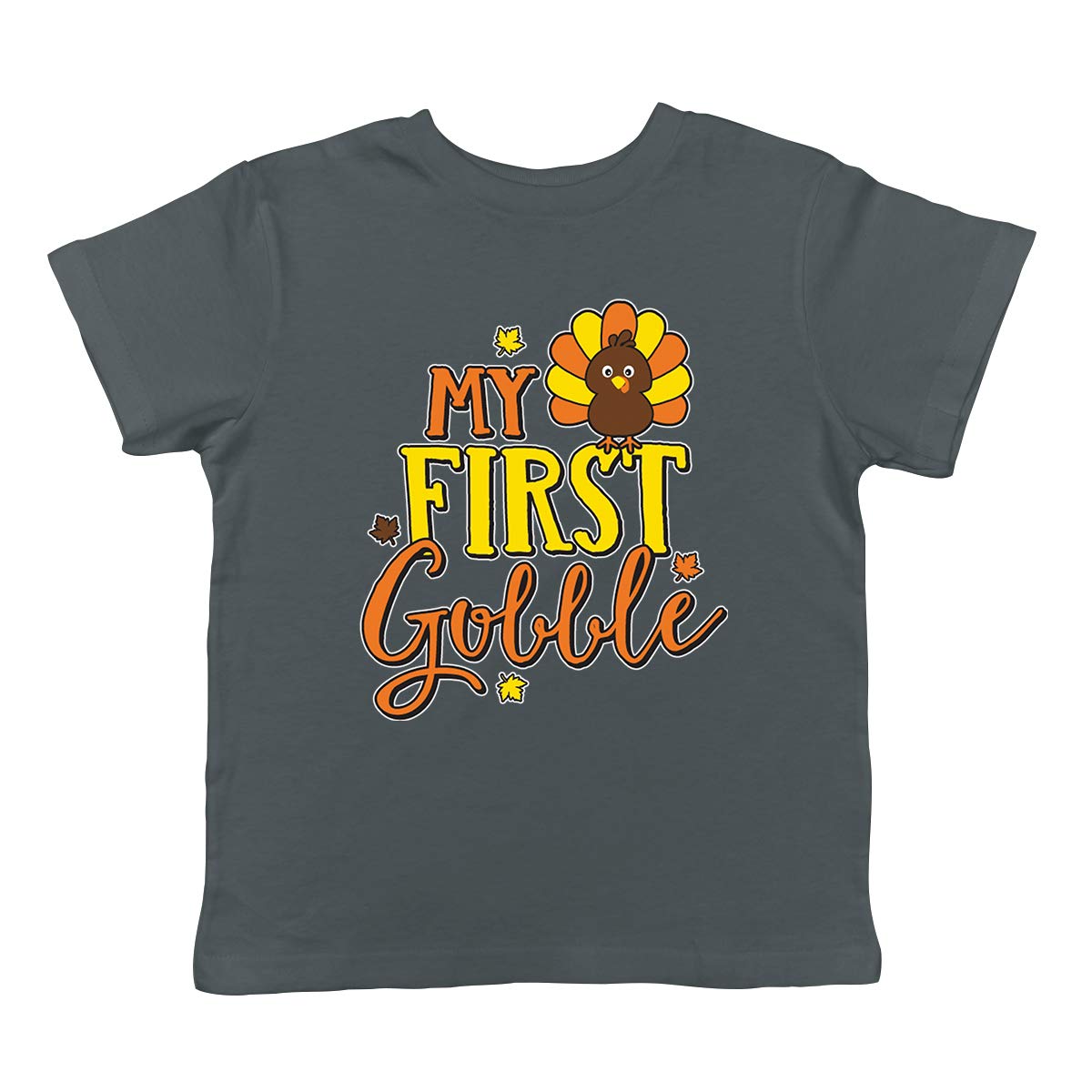 My First Gobble Infant T-Shirt, Charcoal 12 Months