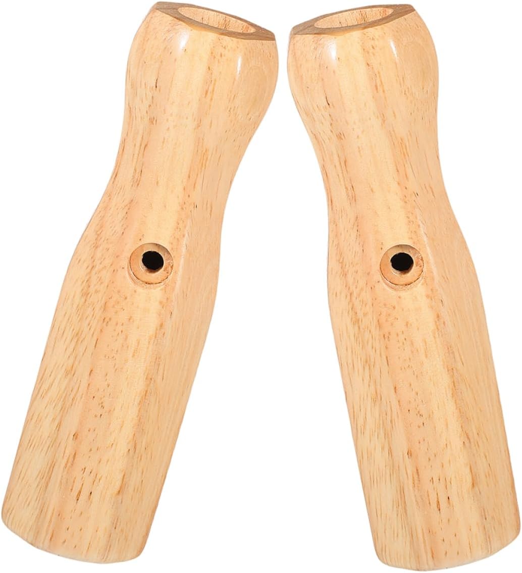 2Pcs Wooden Foosball Table Handles Replacement Grip for Indoor Soccer Table Game Poles Easy Assembly Durable Octagonal Design Enhance Family Fun
