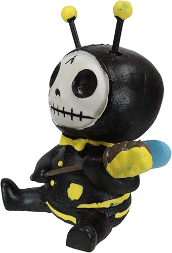 Miniatura 5 de Ebros Gift Furry Bones Buzz The Bumblebee - Esqueleto de abeja con pajarita, figura en miniatura de 3 pulgadas de alto, lindo monstruo de calavera