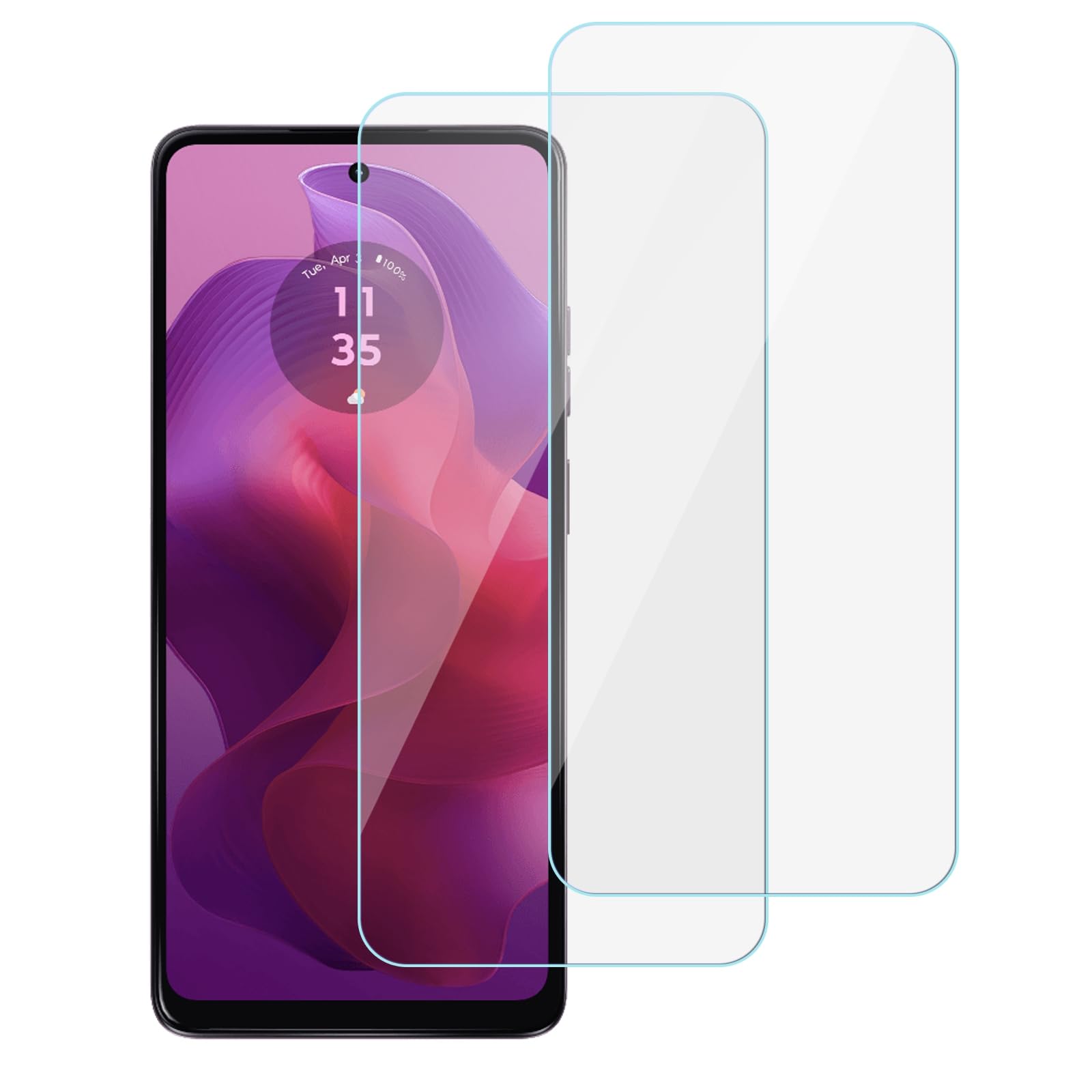 AOKUMA [2 Pezzi Pellicola Vetro Temperato per Motorola Moto G24 Power Pellicola Protezione,Durezza 9H,Antiurto Antigraffio e Anti-impronta