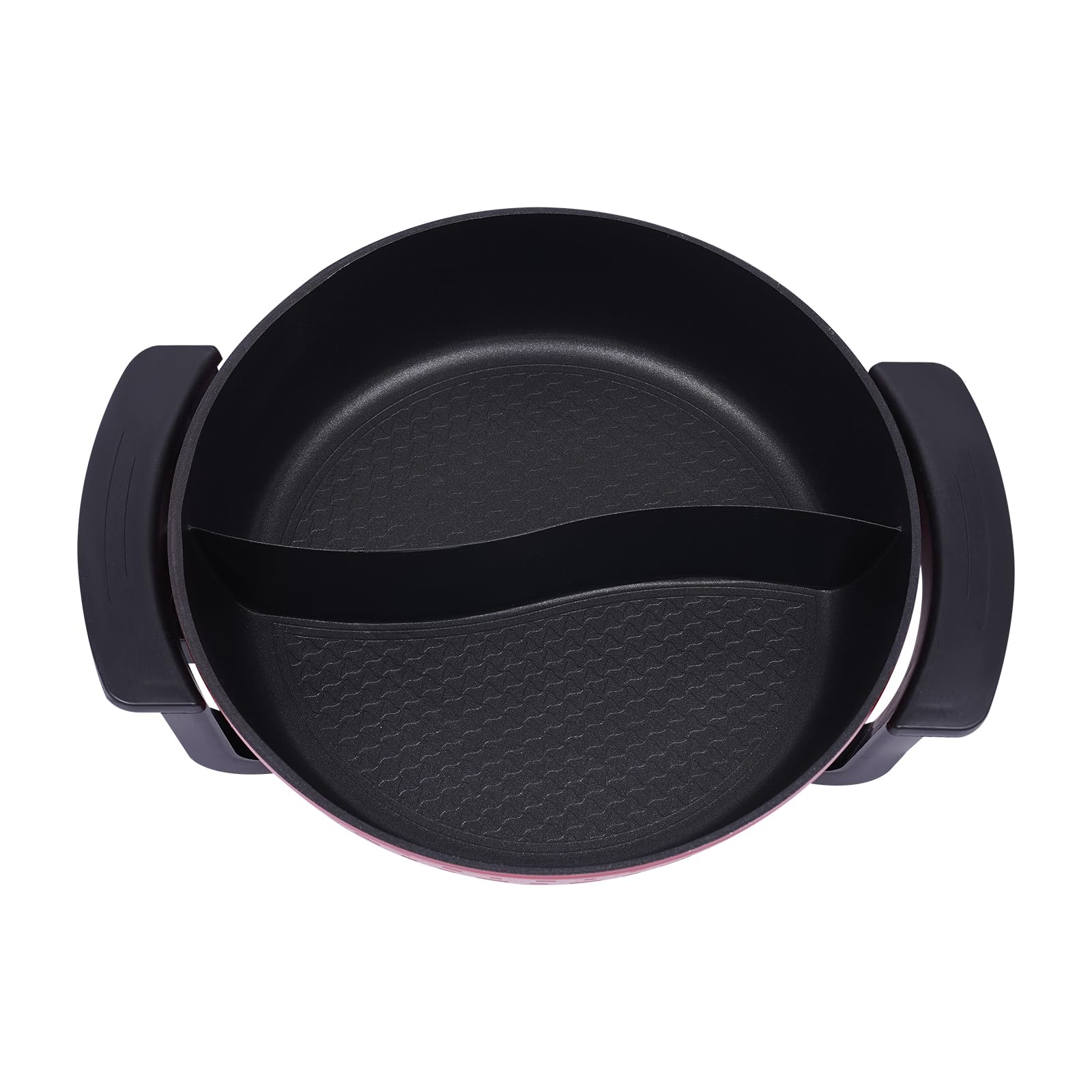 1300W 6L Twin Hot Pot Pot Pot avec couvercle Hotpot électrique 2 Pièces Cuisine Cuisine Outil de cuisine Rouge