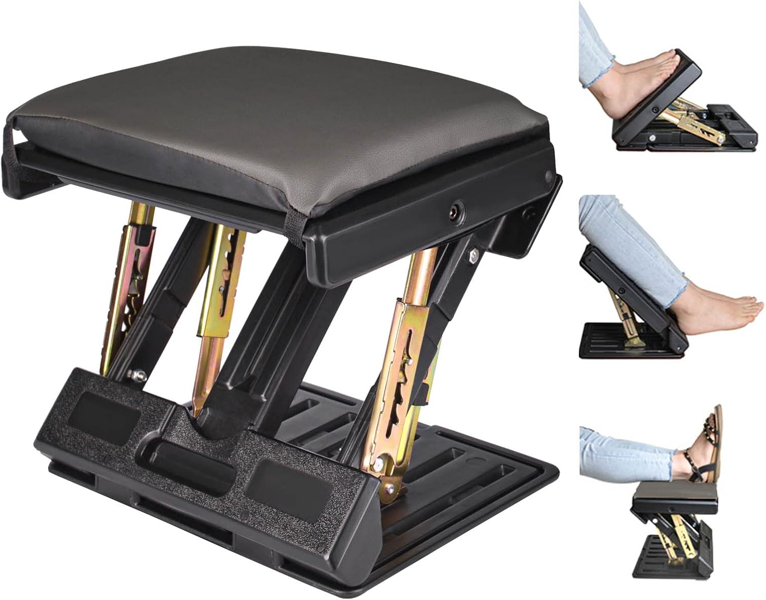 Leermart Adjustable Footrest with Removable Foam Cushion