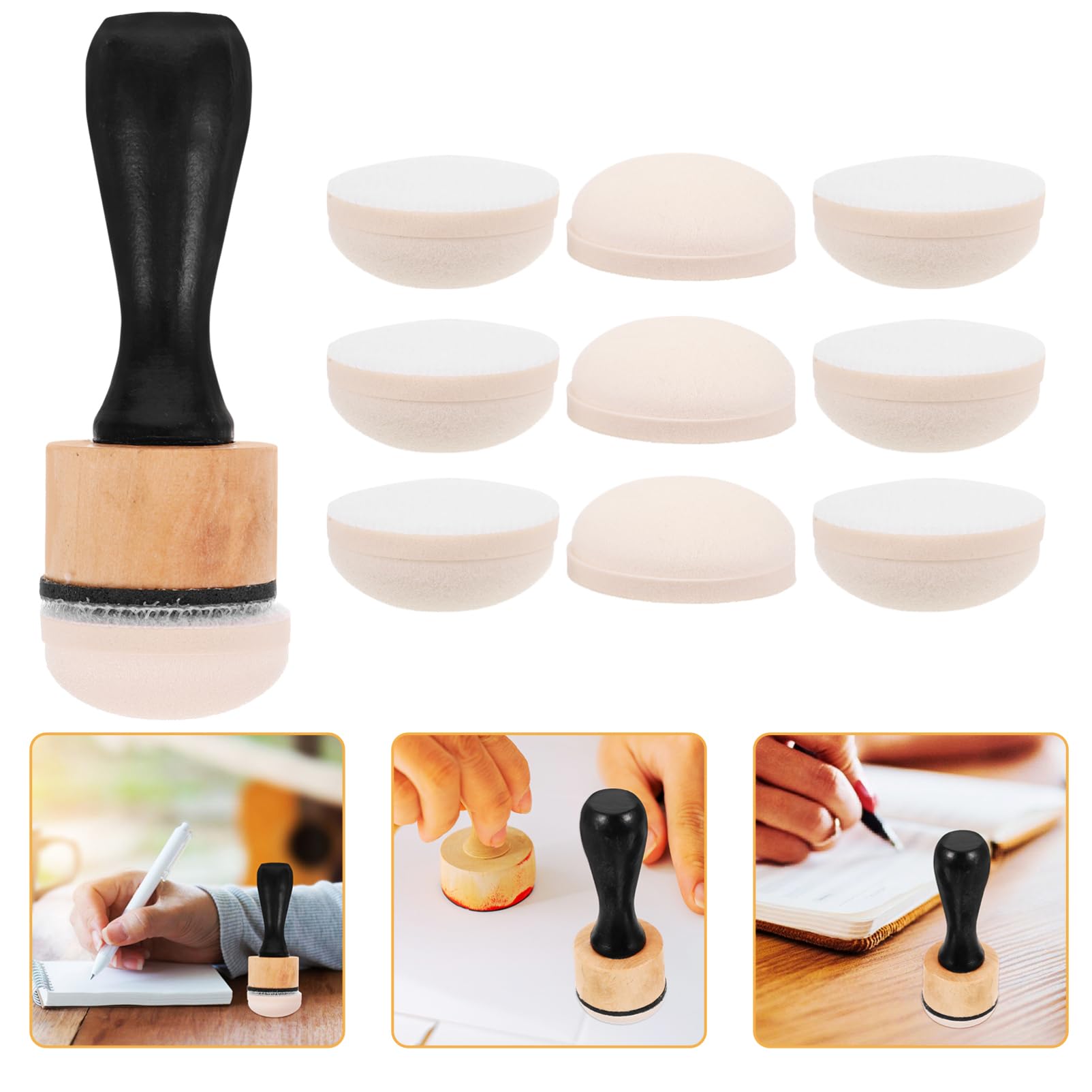VILLCASE 5 Sätze Stempelschwamm kreativset Creative Set lackier zubehör Bastelzubehör malerbürste Palette Unterlage Schmierer Halter Farbschwämme Schwammstempel zum Selbermachen Plastik