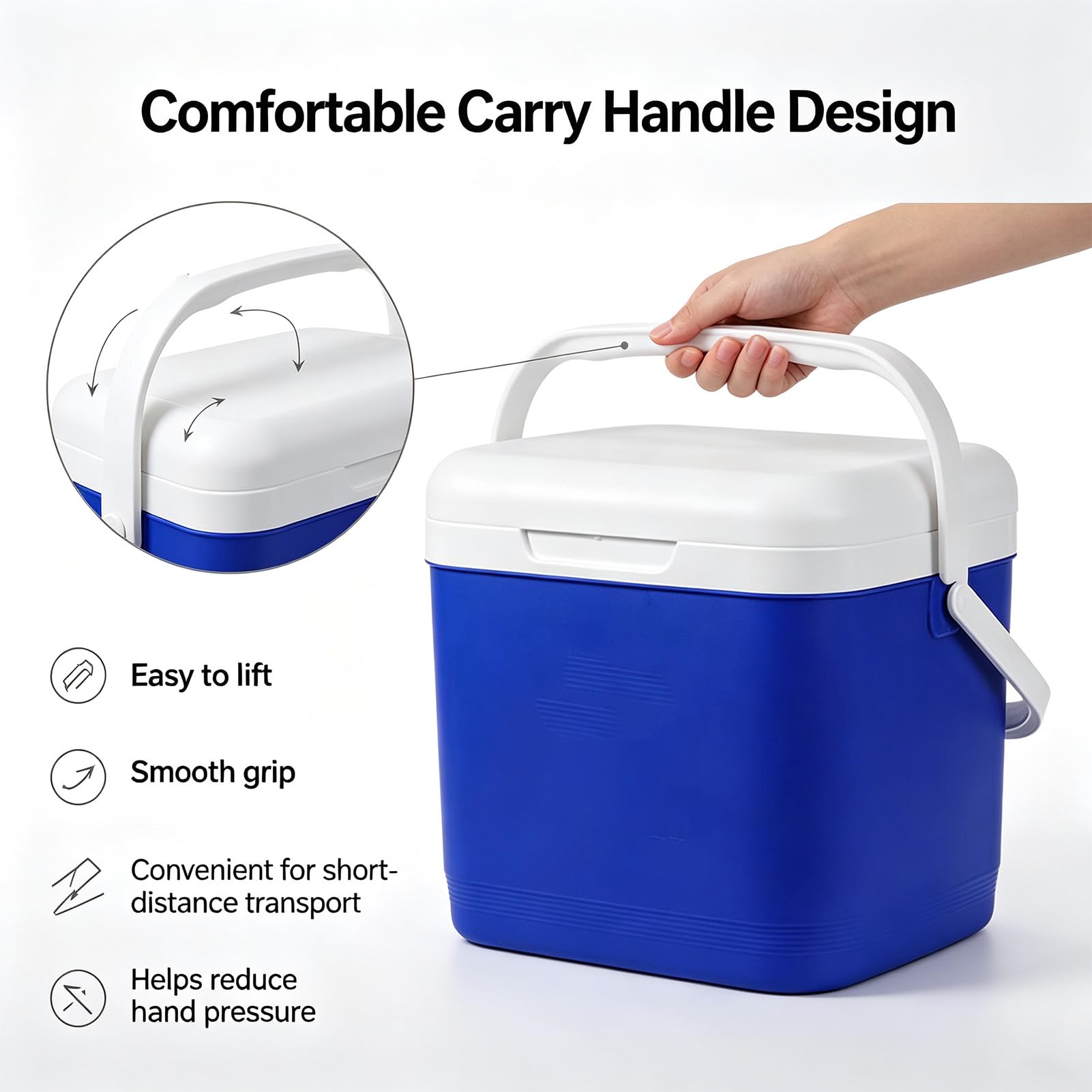 Borsa frigo da Campeggio Portatile da 25L, Contenitore per Catering con ghiacciaia e Manico