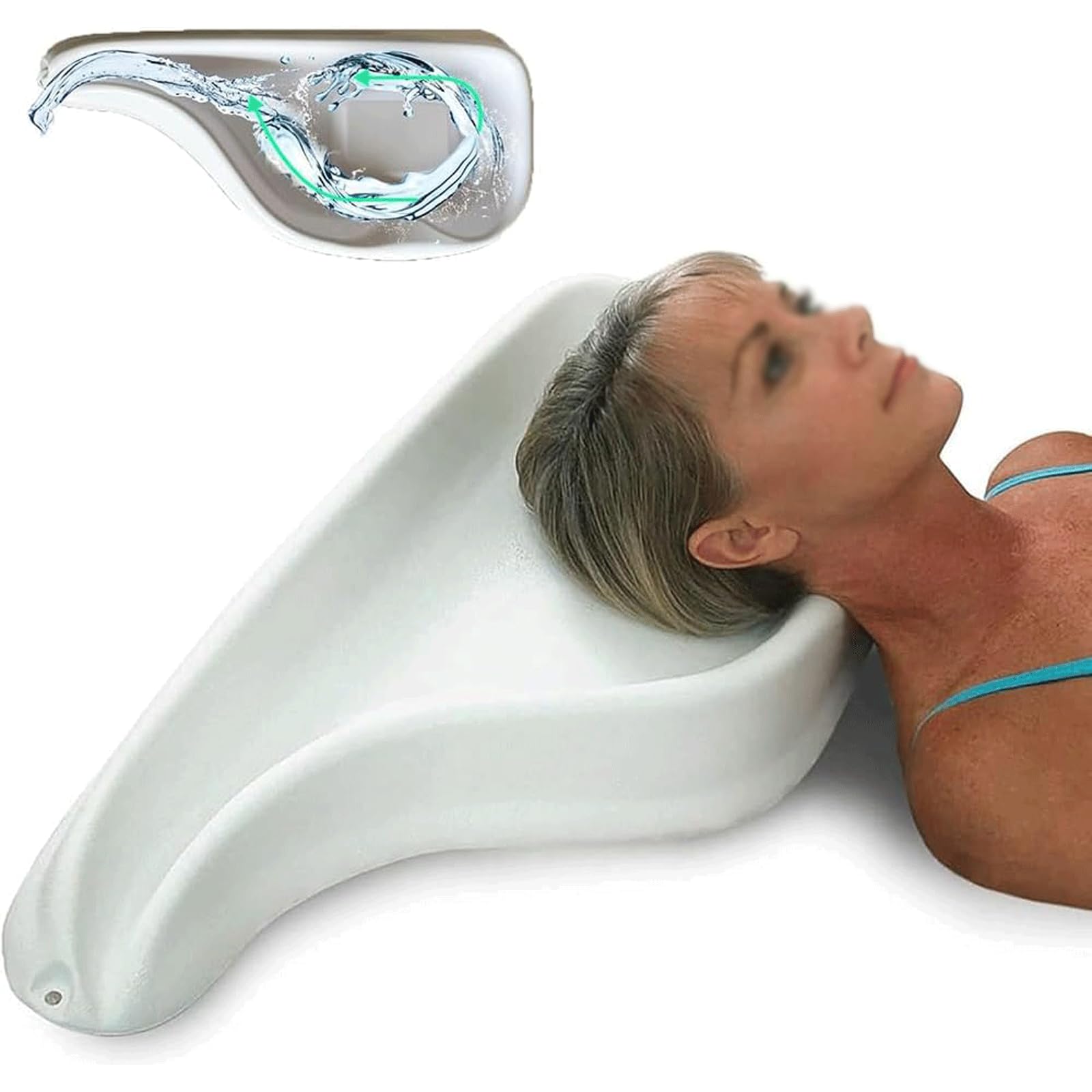 Lavabo per shampoo semplice in ABS, lavabo per shampoo, lavabo portatile, per anziani portatori di handicap, pazienti costretti a letto in gravidanza