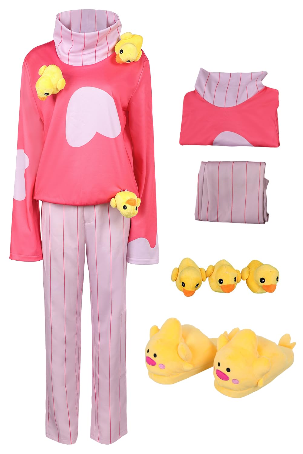 Yulefly Lucifer Costume Hazbin Hotel Cosplay Lucifer Pyjamas Ducks Sleepwear Halloween Carnival L