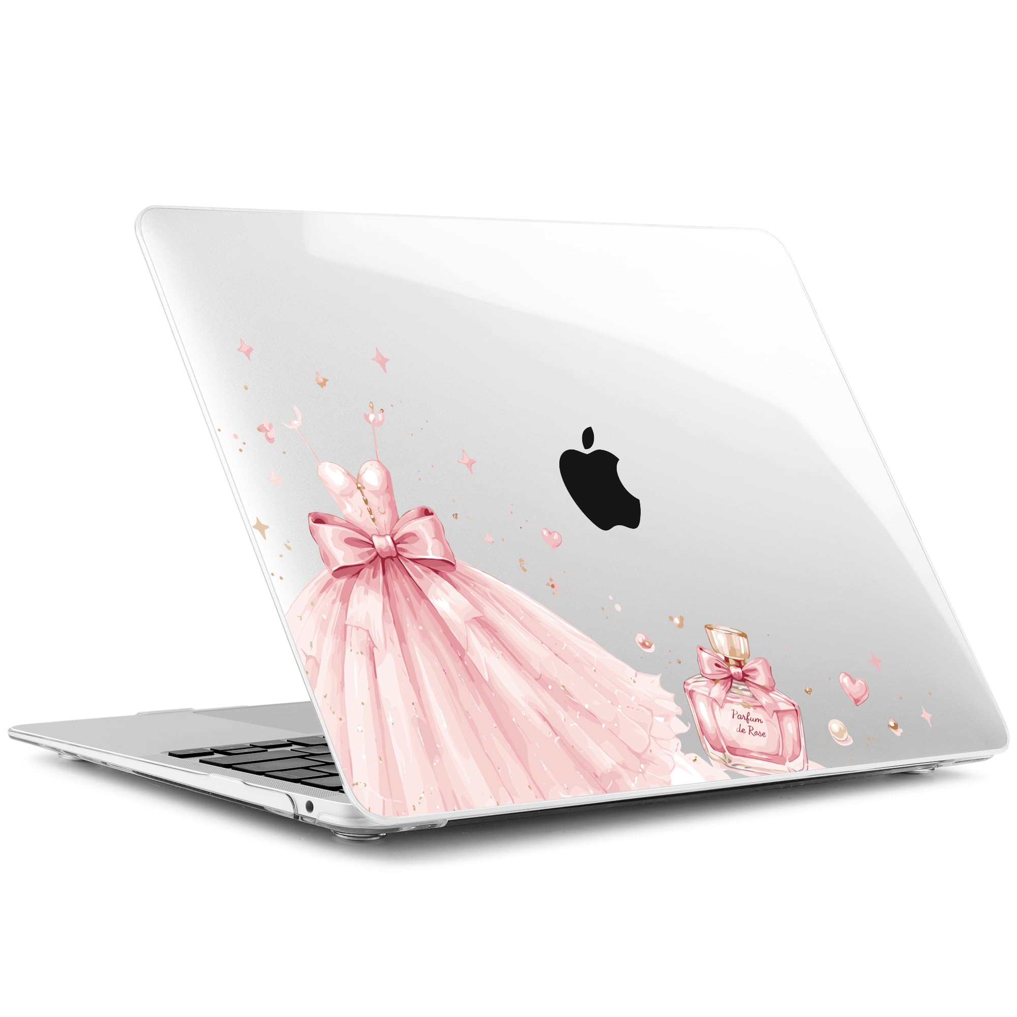 Batianda LumiArt Custodia per MacBook Air 33 cm Chip M1, fiocco principessa