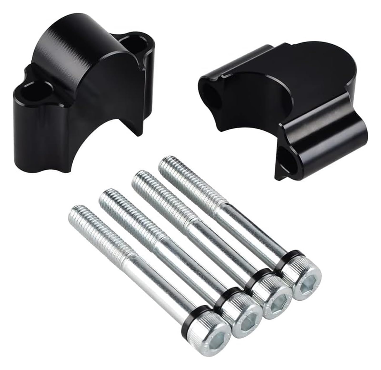 Moto Manubrio Riser Per Moto Off Road ATV Dirt Bike Nero Argento Alluminio 1/8 "Manubrio Con Bulloni Riser Manubrio Universale Da 30 Mm Riser Manubrio