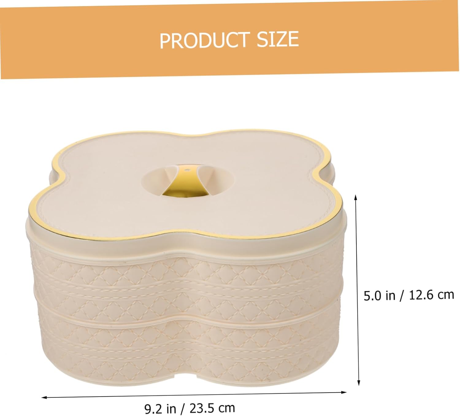 Lovely Multi-layer Snack Storage Box for Home Shop Portable Candy Holder for Gifts Candies and Treats Parties and Celebrations Adorable Design Pearl White