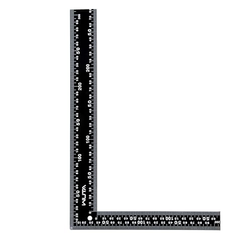 WUTA Cuadrado de carpintero, regla cuadrada en L, marco de carpintero, cuadrado cuadrado de acero inoxidable, regla de ángulo recto, cuadrado